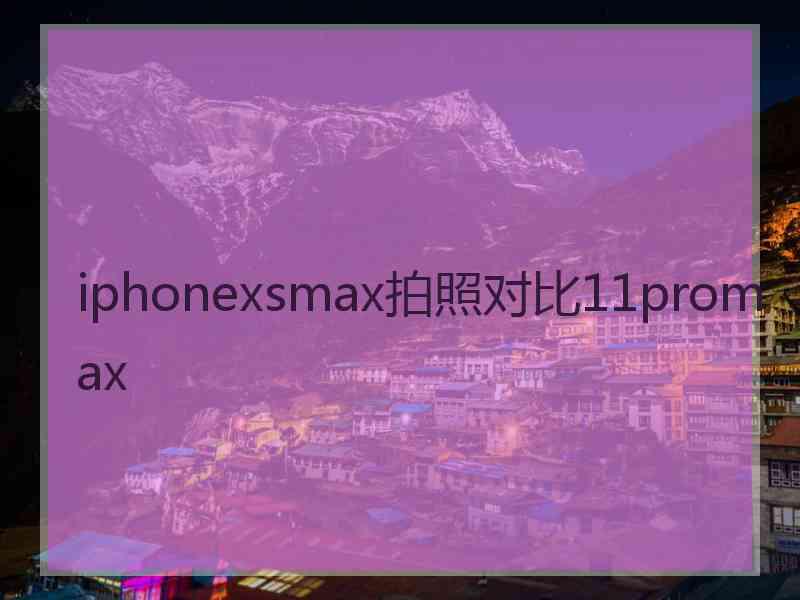 iphonexsmax拍照对比11promax