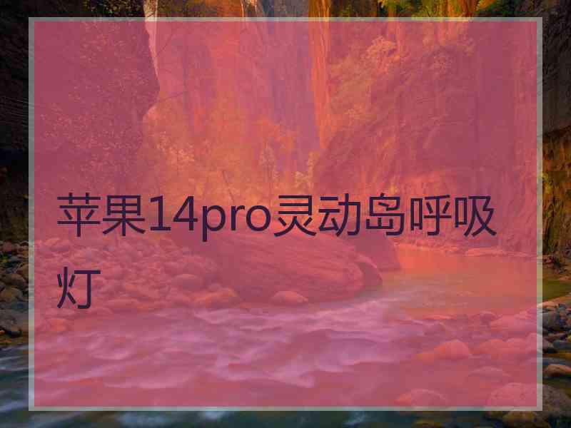 苹果14pro灵动岛呼吸灯