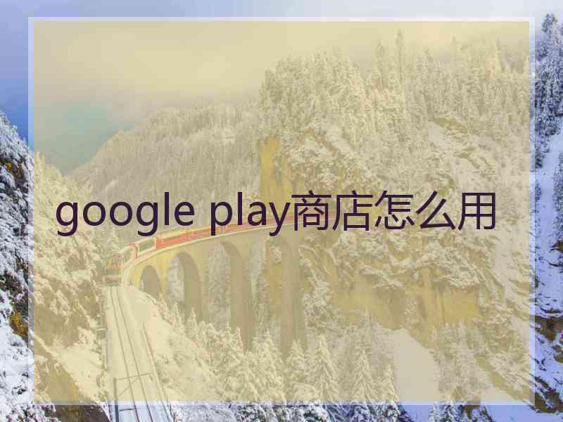 google play商店怎么用