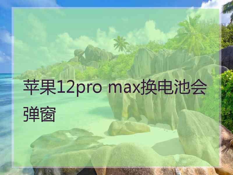 苹果12pro max换电池会弹窗