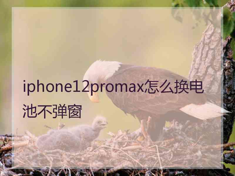 iphone12promax怎么换电池不弹窗