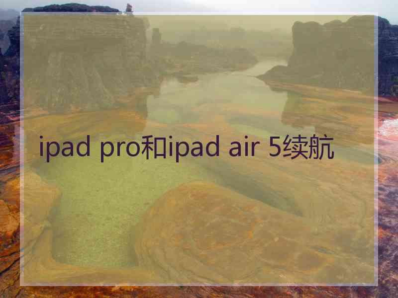 ipad pro和ipad air 5续航