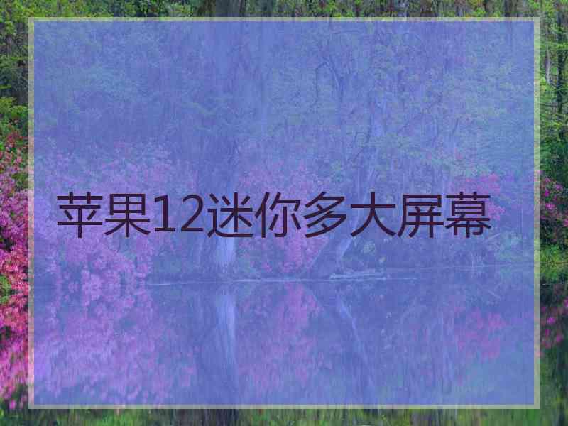 苹果12迷你多大屏幕