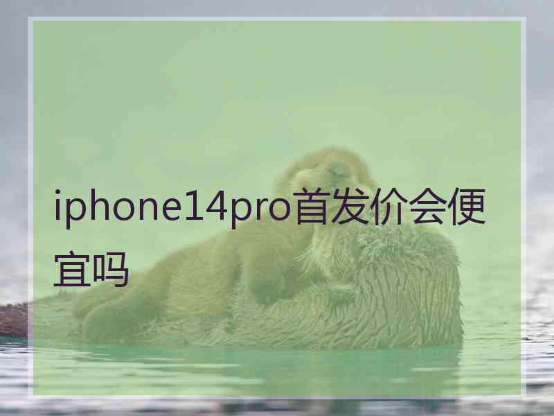 iphone14pro首发价会便宜吗