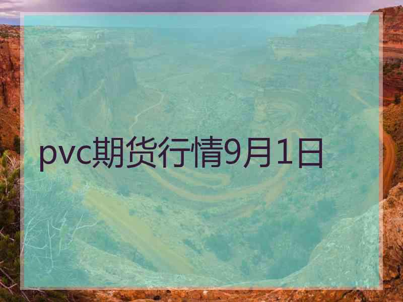 pvc期货行情9月1日