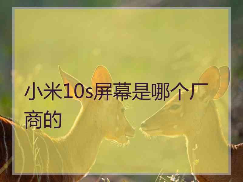 小米10s屏幕是哪个厂商的