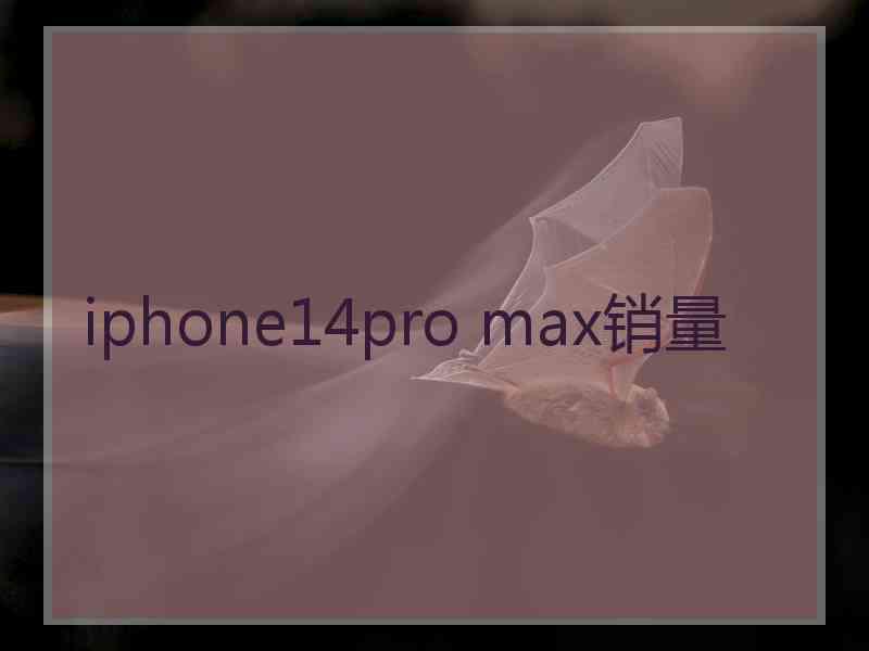 iphone14pro max销量