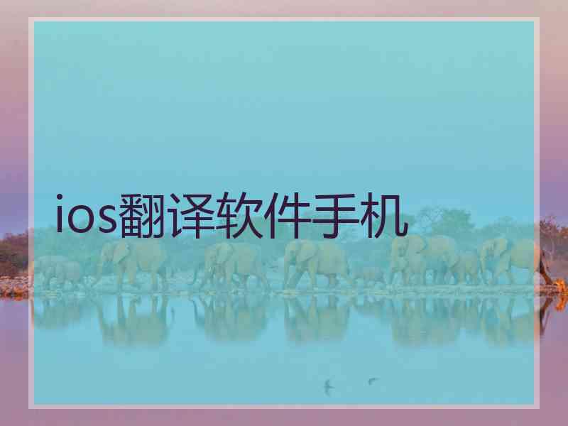 ios翻译软件手机