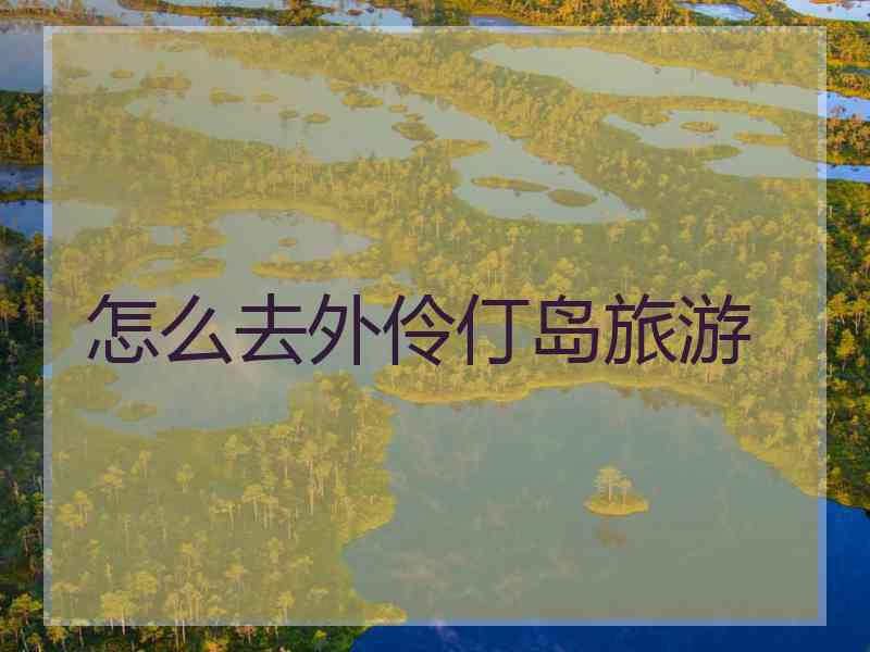 怎么去外伶仃岛旅游