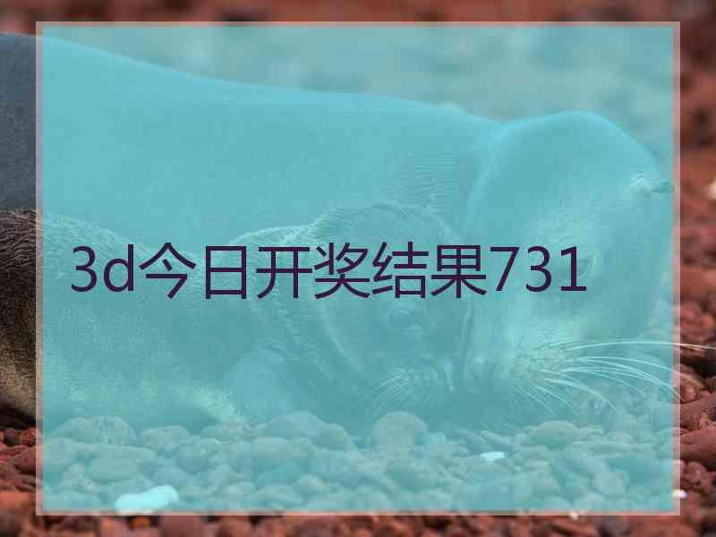 3d今日开奖结果731