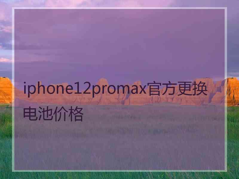 iphone12promax官方更换电池价格