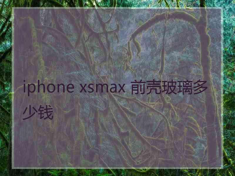 iphone xsmax 前壳玻璃多少钱