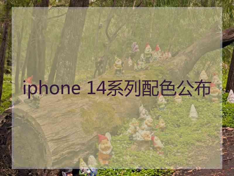 iphone 14系列配色公布