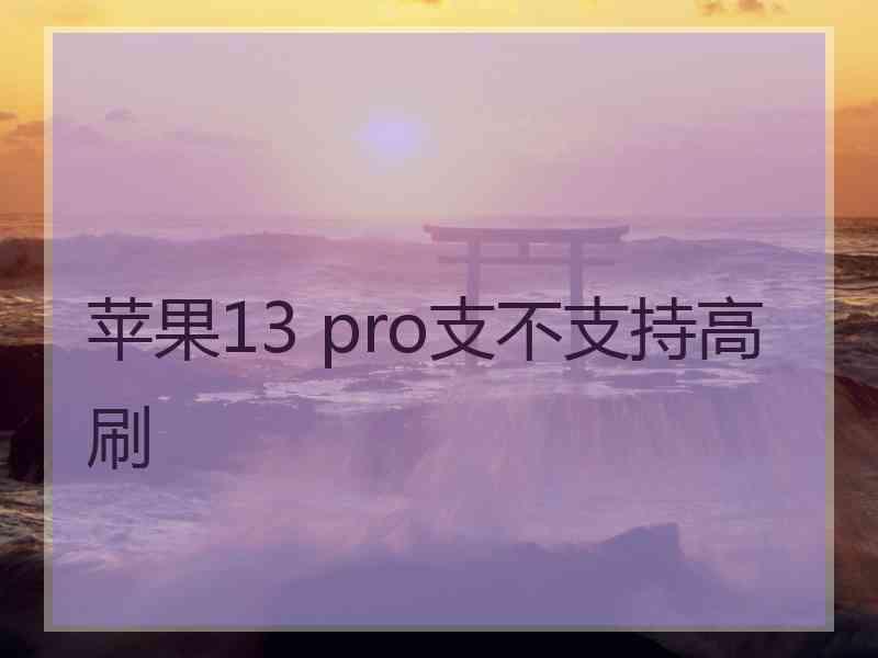 苹果13 pro支不支持高刷