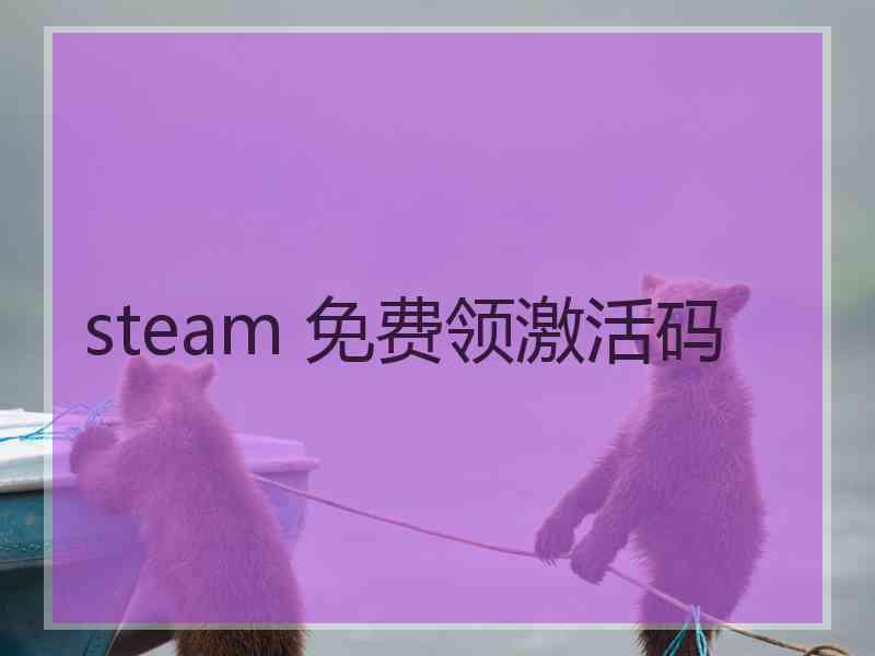 steam 免费领激活码