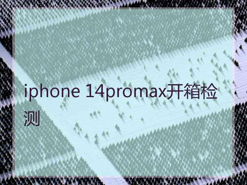 iphone 14promax开箱检测