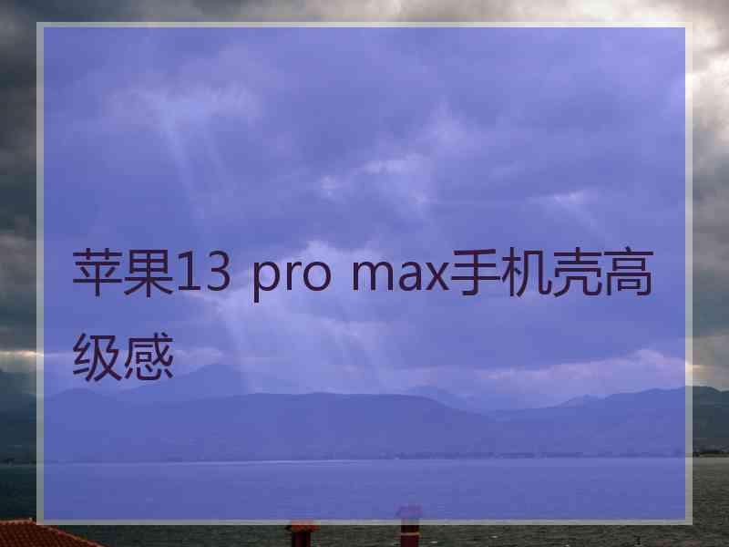 苹果13 pro max手机壳高级感