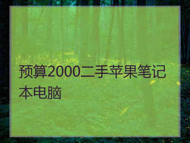 预算2000二手苹果笔记本电脑