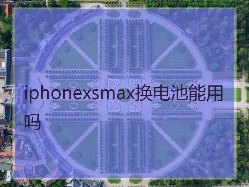 iphonexsmax换电池能用吗