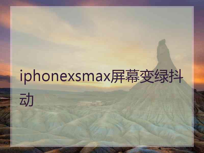 iphonexsmax屏幕变绿抖动