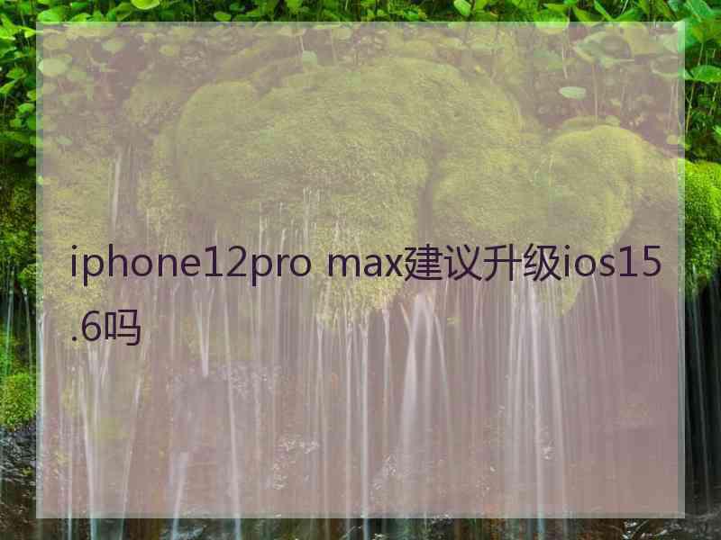 iphone12pro max建议升级ios15.6吗