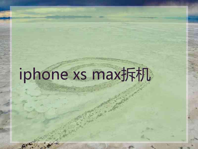 iphone xs max拆机