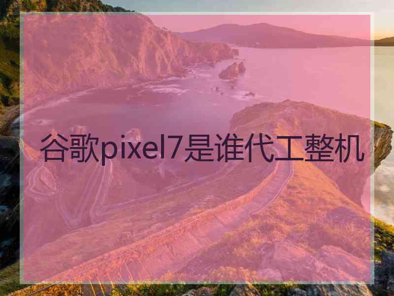 谷歌pixel7是谁代工整机