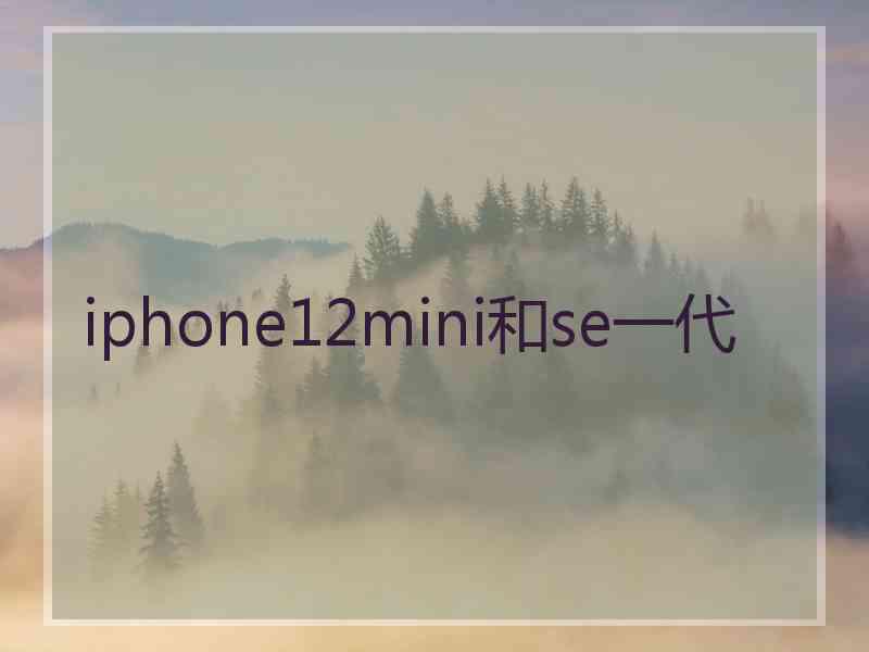 iphone12mini和se一代