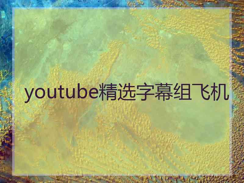 youtube精选字幕组飞机