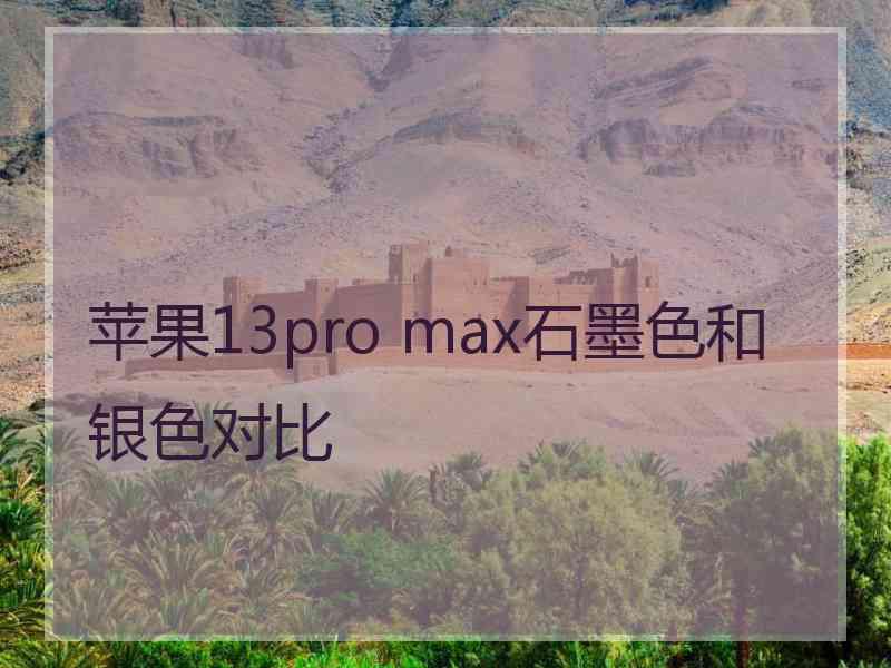 苹果13pro max石墨色和银色对比