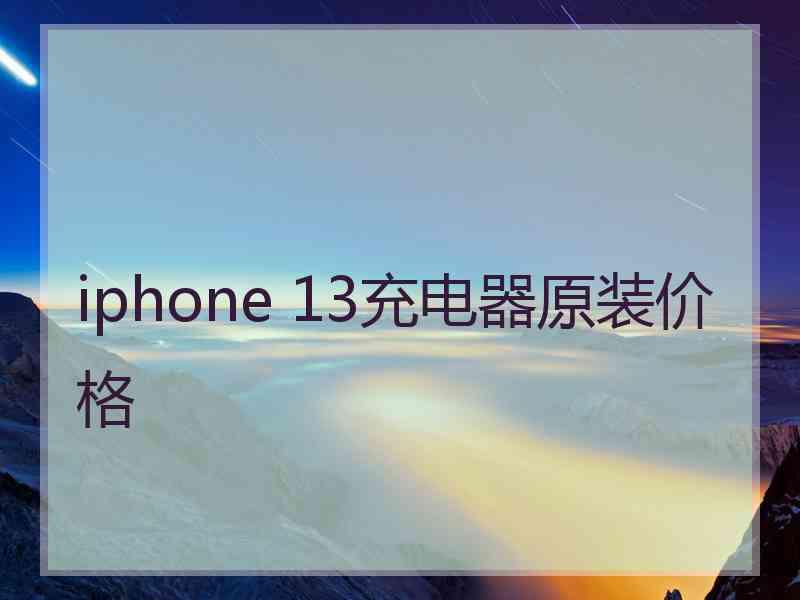 iphone 13充电器原装价格