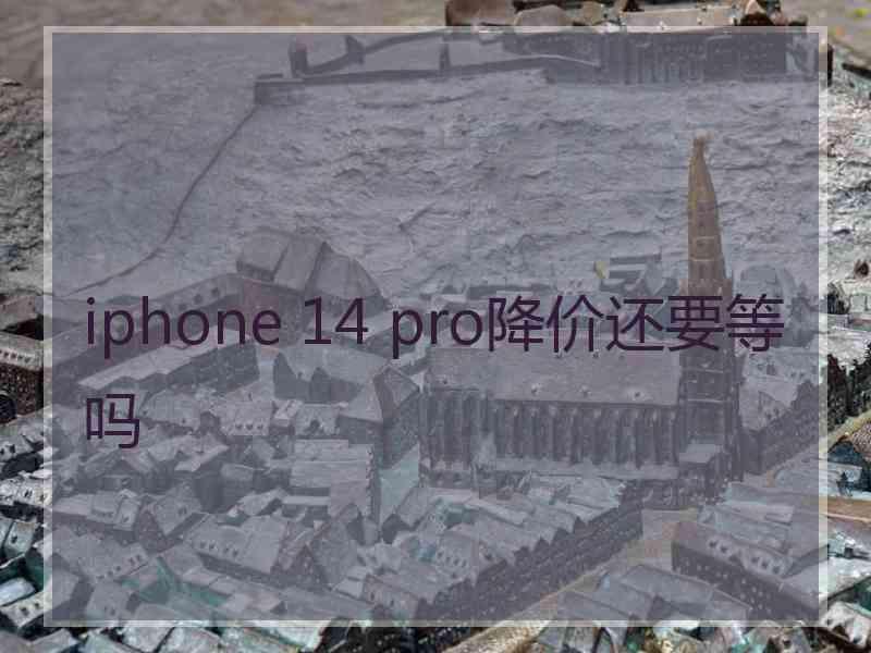 iphone 14 pro降价还要等吗