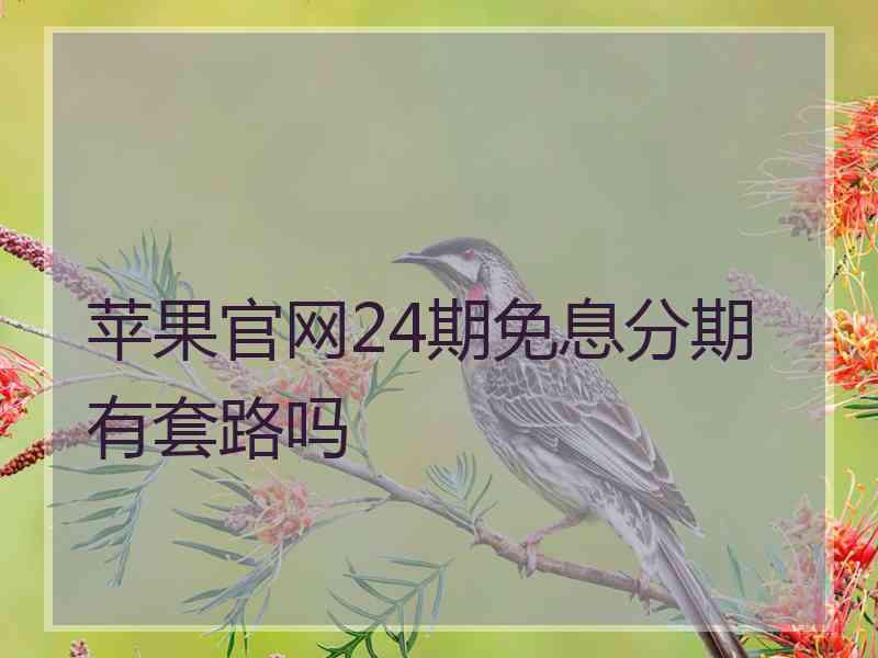 苹果官网24期免息分期有套路吗