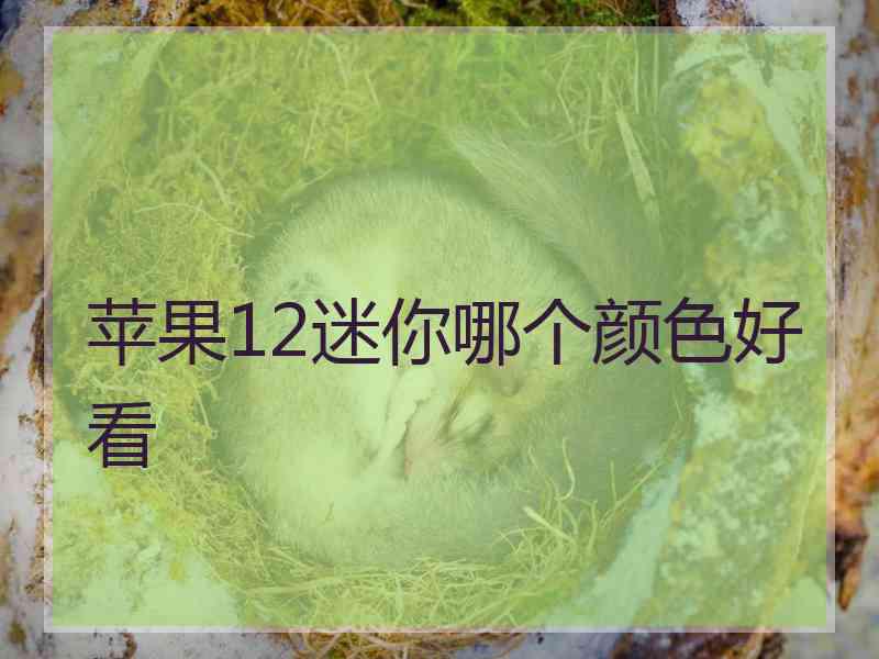 苹果12迷你哪个颜色好看