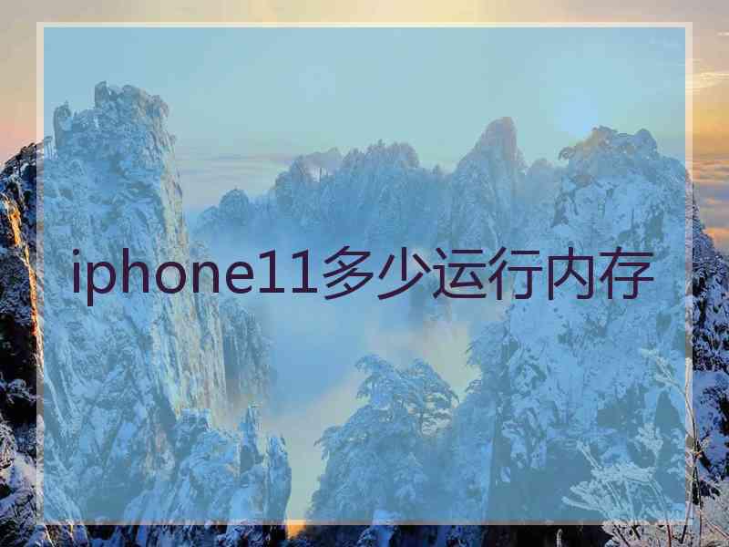 iphone11多少运行内存