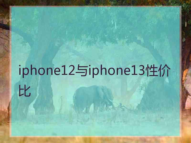 iphone12与iphone13性价比