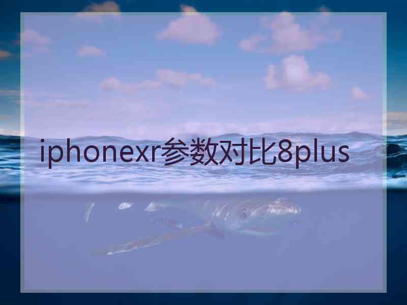 iphonexr参数对比8plus