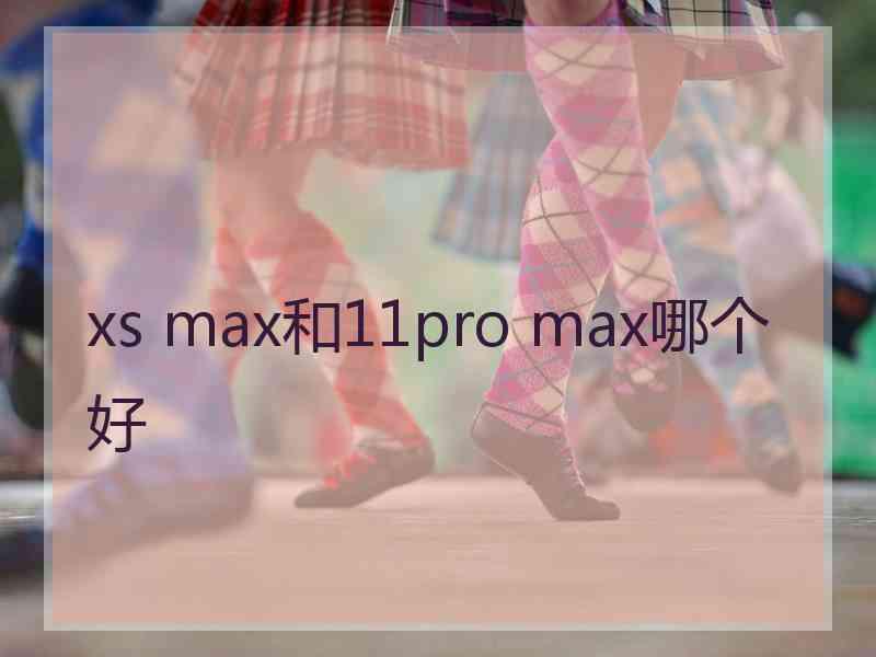 xs max和11pro max哪个好