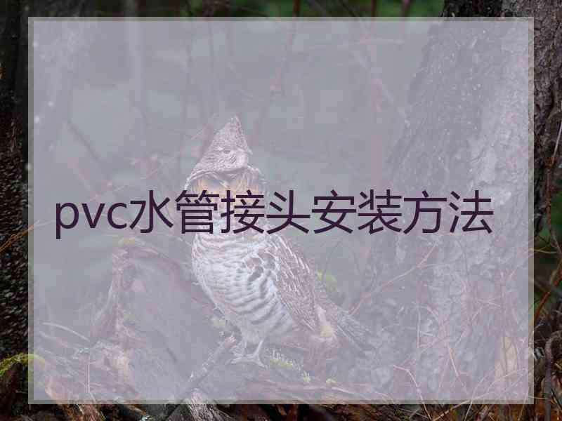 pvc水管接头安装方法