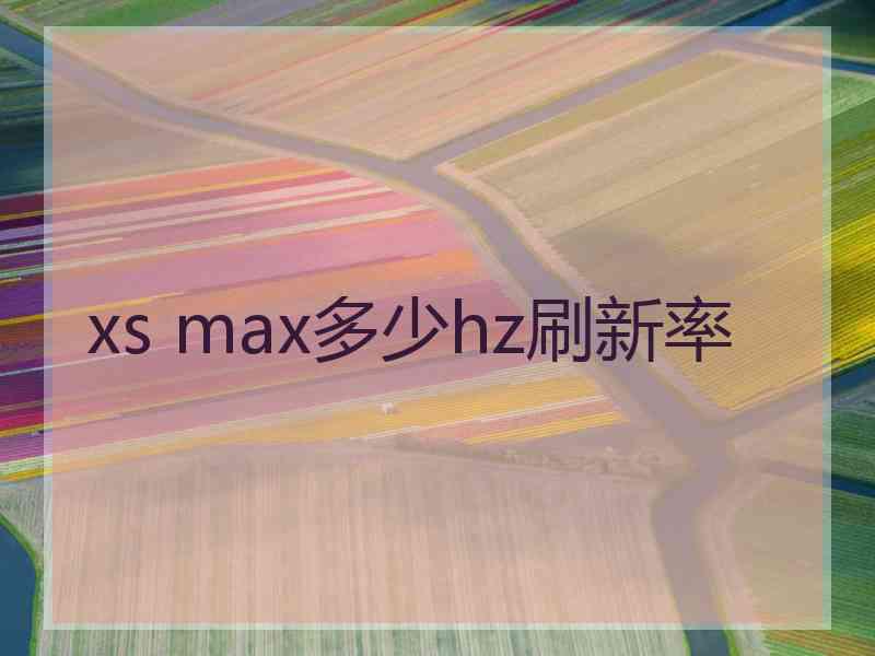 xs max多少hz刷新率