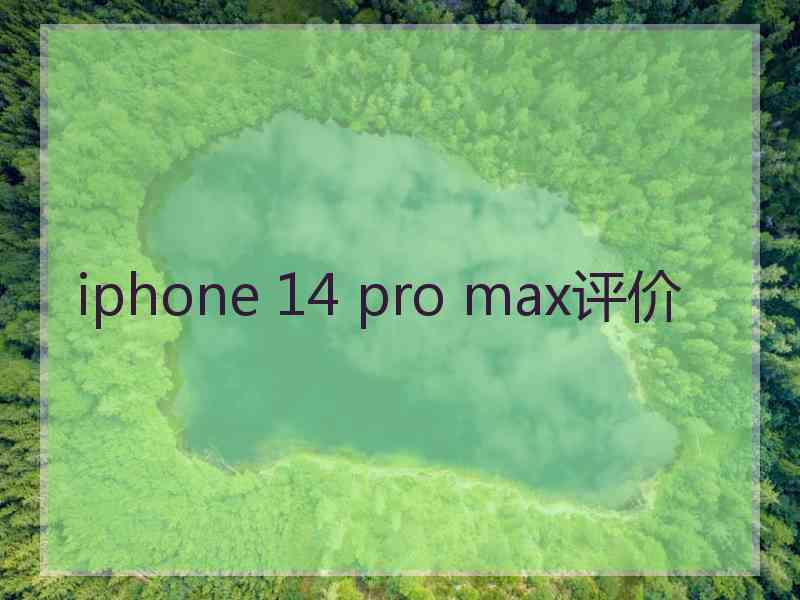 iphone 14 pro max评价