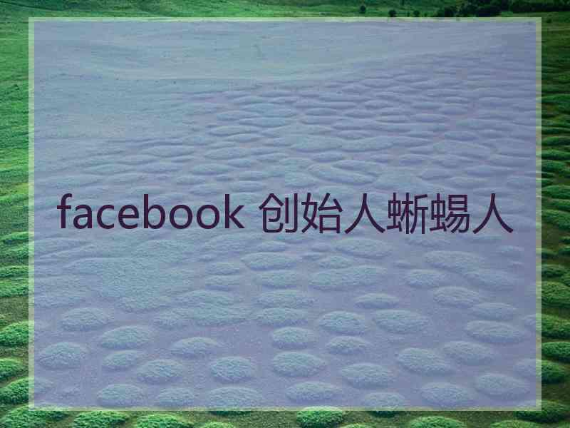 facebook 创始人蜥蜴人