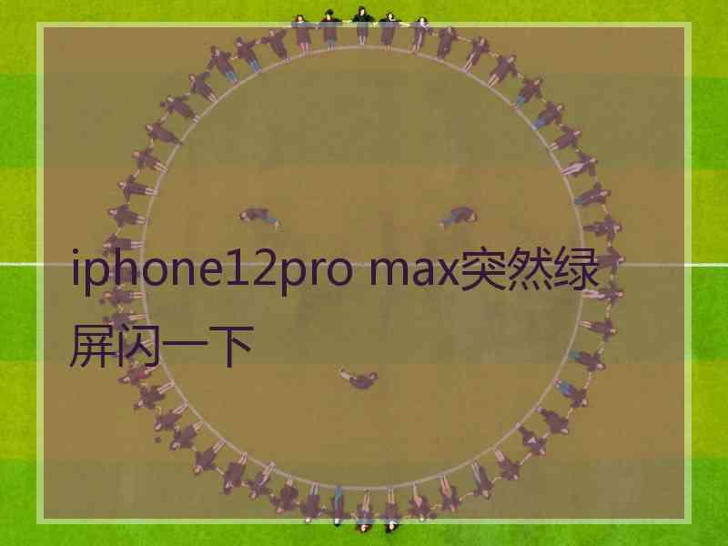 iphone12pro max突然绿屏闪一下