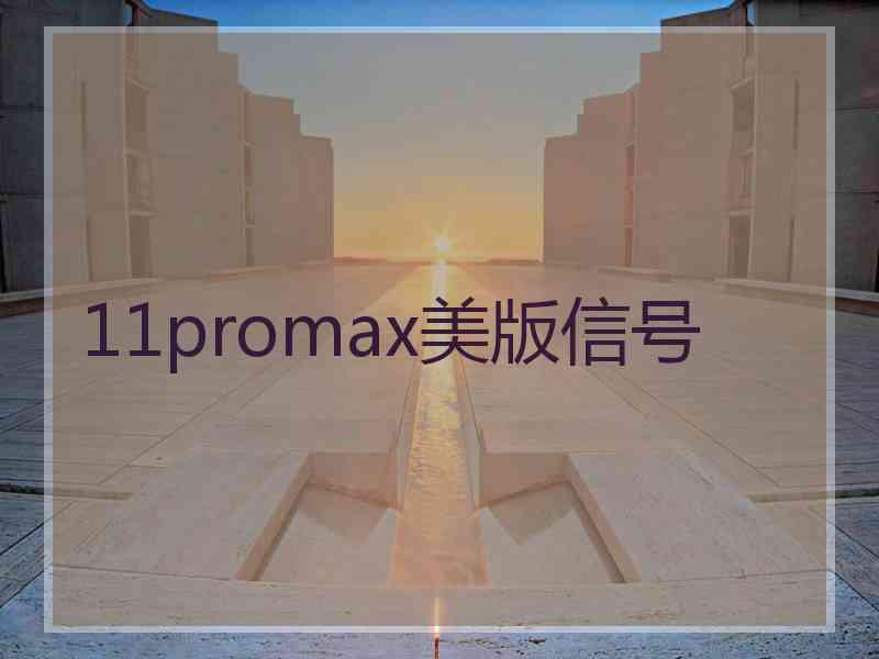 11promax美版信号