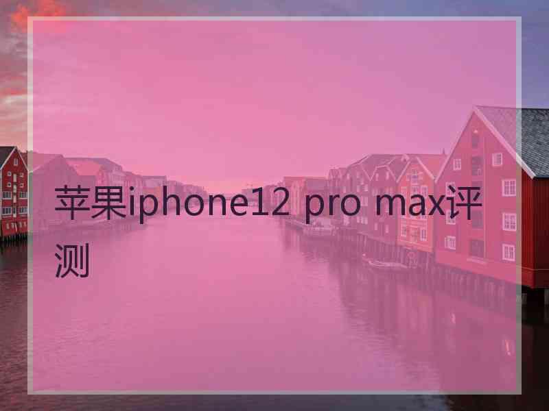 苹果iphone12 pro max评测