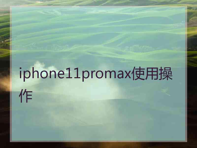 iphone11promax使用操作