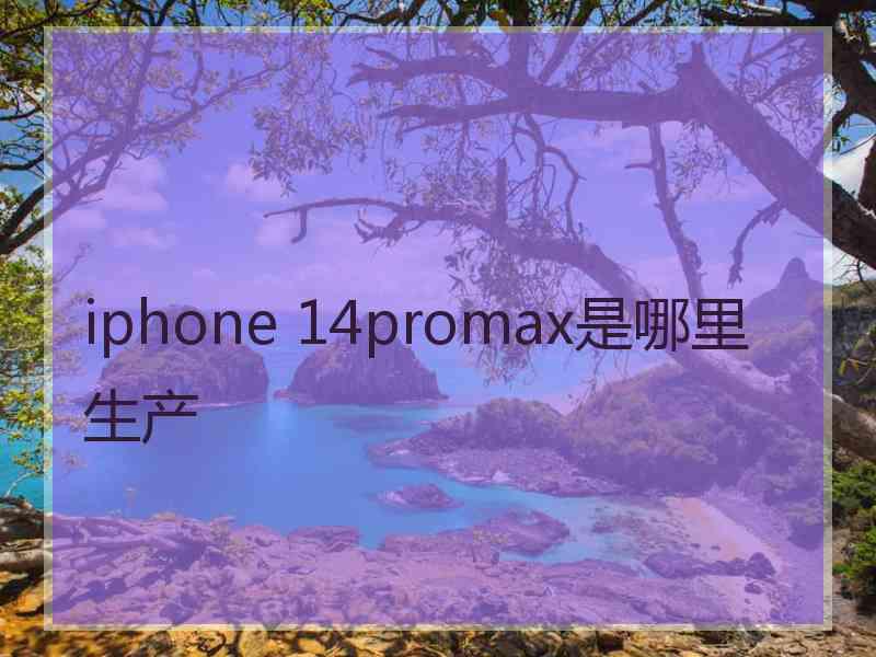 iphone 14promax是哪里生产