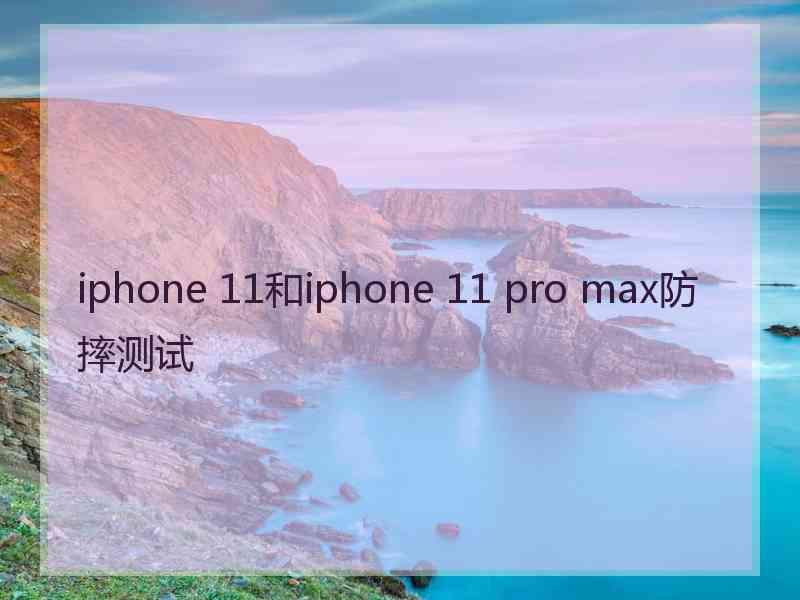 iphone 11和iphone 11 pro max防摔测试