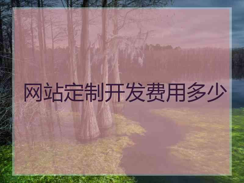 网站定制开发费用多少