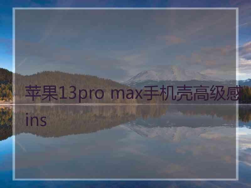 苹果13pro max手机壳高级感ins